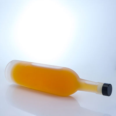 Glaskragen 750 ml Klassiker Frosted Empty Clear Flint Gin Rum Champagner Brandy Whisky Liquor Flasche mit Kork