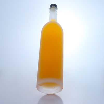 Glaskragen 750 ml Klassiker Frosted Empty Clear Flint Gin Rum Champagner Brandy Whisky Liquor Flasche mit Kork