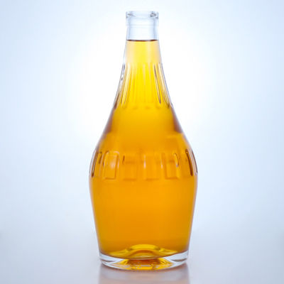 700 ml schicke Flasche aus klarem Flintglas für Champagner einzigartige Form und Leere