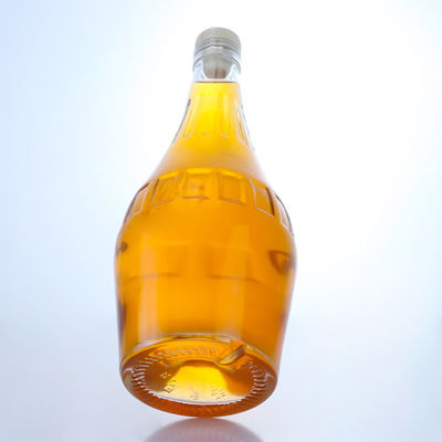 700 ml schicke Flasche aus klarem Flintglas für Champagner einzigartige Form und Leere