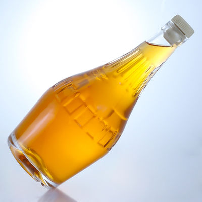 700 ml schicke Flasche aus klarem Flintglas für Champagner einzigartige Form und Leere
