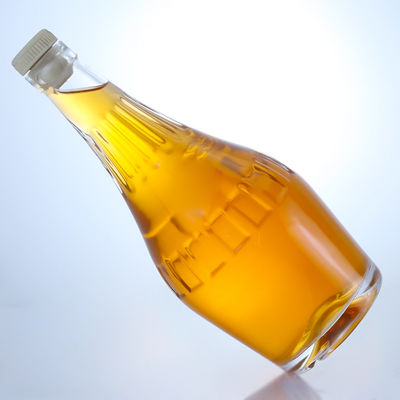 700 ml schicke Flasche aus klarem Flintglas für Champagner einzigartige Form und Leere