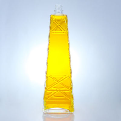 Klares Einzigartiges 700ml 75cl geprägtes Super Flint Rum Wodka Whisky Glasflasche mit Schraubenkappe