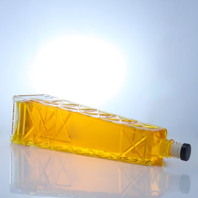 Klares Einzigartiges 700ml 75cl geprägtes Super Flint Rum Wodka Whisky Glasflasche mit Schraubenkappe