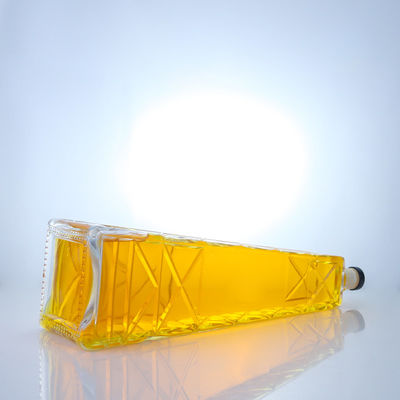 Klares Einzigartiges 700ml 75cl geprägtes Super Flint Rum Wodka Whisky Glasflasche mit Schraubenkappe