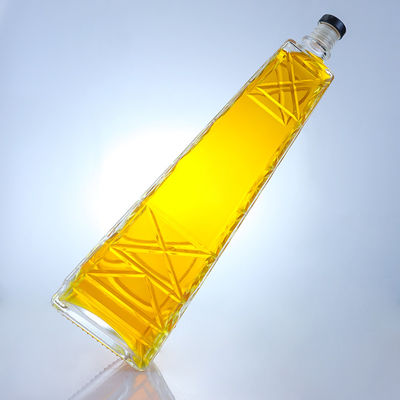 Klares Einzigartiges 700ml 75cl geprägtes Super Flint Rum Wodka Whisky Glasflasche mit Schraubenkappe