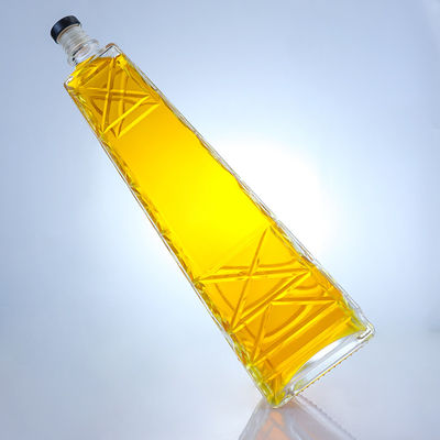 Klares Einzigartiges 700ml 75cl geprägtes Super Flint Rum Wodka Whisky Glasflasche mit Schraubenkappe