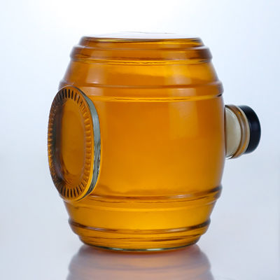 Decal Oberflächenbehandlung Klarer Flint Glasflasche für Gin Rum Champagner Brandy Whisky Likör 750 ml