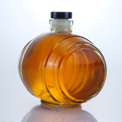 Decal Oberflächenbehandlung Klarer Flint Glasflasche für Gin Rum Champagner Brandy Whisky Likör 750 ml