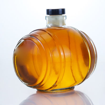 Decal Oberflächenbehandlung Klarer Flint Glasflasche für Gin Rum Champagner Brandy Whisky Likör 750 ml
