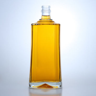 Individuelles Logo 500 ml klare Flint Glasflasche für Gin Rum Champagner Brandy Whisky Liquor