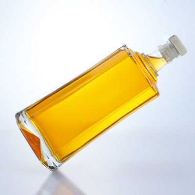 Individuelles Logo 500 ml klare Flint Glasflasche für Gin Rum Champagner Brandy Whisky Liquor