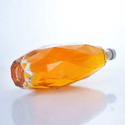 Einzigartiges Design Klarglasflasche für Tequila Gin Rum Champagner Brandy Whisky 750 ml