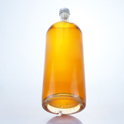 Tequila Wodka Rum Whisky Alkohol Glasflasche mit Korken 1000 ml hohe Flint Zylinderform