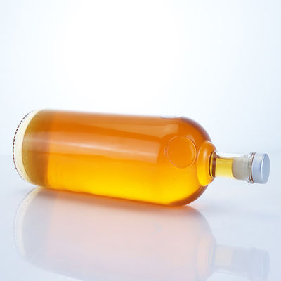 Tequila Wodka Rum Whisky Alkohol Glasflasche mit Korken 1000 ml hohe Flint Zylinderform