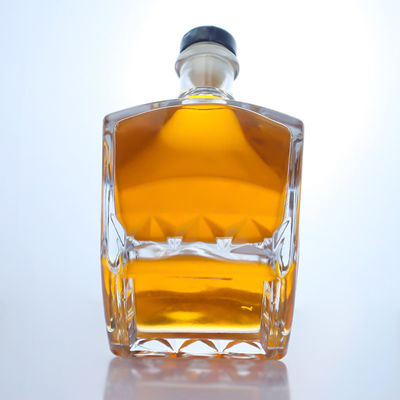 750 ml Glasflasche für Gin Rum Champagner Brandy Whisky Likör Einzigartiger T-Kork