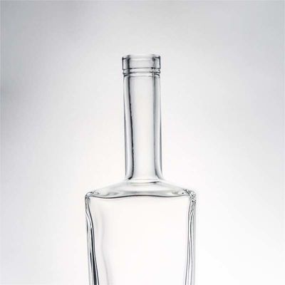 Körpermaterial Glas 1000 ml Quadrat Whiskyflasche mit hohem Flint und Kork