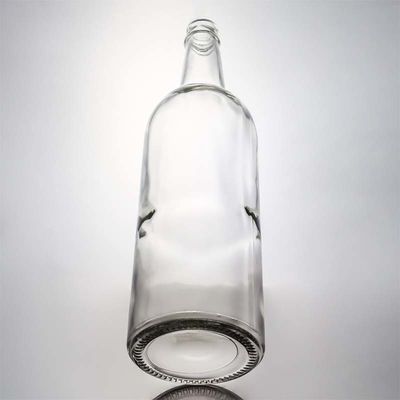 Oberflächenbehandlung Decal Glasflasche 1000 ml Rundform perfekt für Gin Rum Champagner Likör