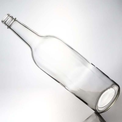 Oberflächenbehandlung Decal Glasflasche 1000 ml Rundform perfekt für Gin Rum Champagner Likör