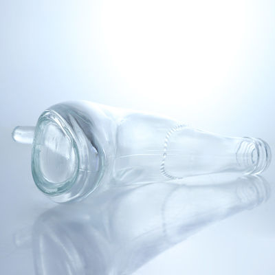 Einzigartiges Design Flint Glass 500ml 750ml Wodka Gin Whisky Brandy Leere Flasche mit Kork
