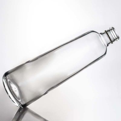 Maßgeschneiderte Super Flint Round Clear Glass Flasche für Gin Rum Wodka Whisky 580ml 1000ml