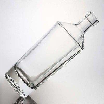 Versiegelungsart Korkenflasche 500 ml 800 ml 1000 ml Rundform hohe Flintglasflasche für Alkohol