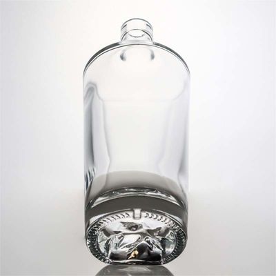 Versiegelungsart Korkenflasche 500 ml 800 ml 1000 ml Rundform hohe Flintglasflasche für Alkohol