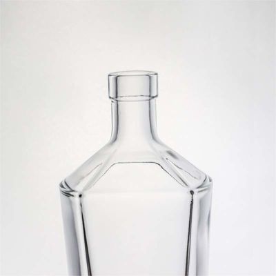 Versiegelungsart Korkenflasche 500 ml 800 ml 1000 ml Rundform hohe Flintglasflasche für Alkohol