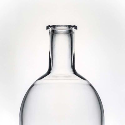 Whisky 750 ml 800 ml 1000 ml klare Flint Schwerbasis Glasflasche mit Holzkork