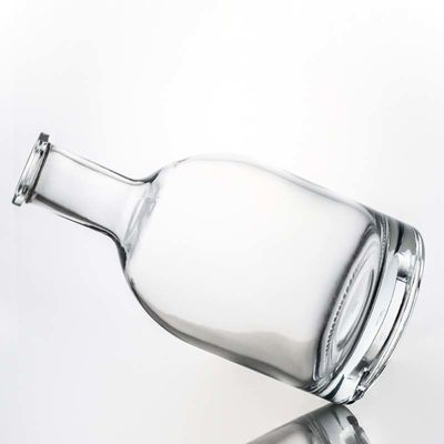 Whisky 750 ml 800 ml 1000 ml klare Flint Schwerbasis Glasflasche mit Holzkork