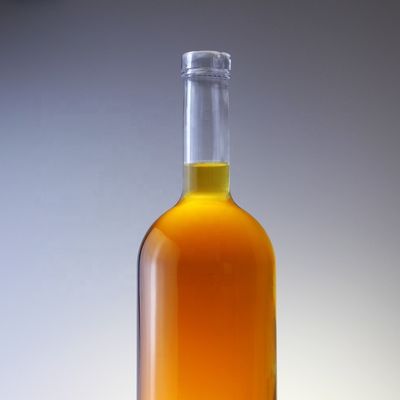 Glasflasche Runde 75cl Flasche für Korkkappe Typ 1000ml 1750ml Kragenmaterial