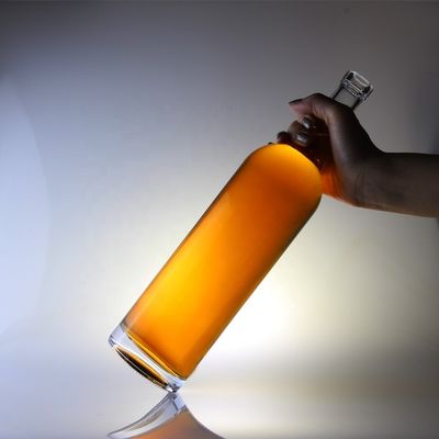 Glasflasche Runde 75cl Flasche für Korkkappe Typ 1000ml 1750ml Kragenmaterial