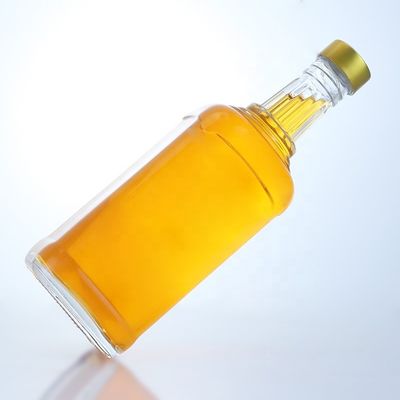 Halsband Material Glas Klar 500 ml 700 ml 750 ml Flint Glasflasche für Wodka Gin Rum