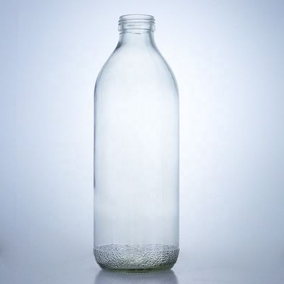 1020 ml klare Glasflaschen mit Schraubkappe und einzigartiger Form