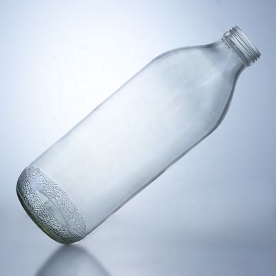 1020 ml klare Glasflaschen mit Schraubkappe und einzigartiger Form
