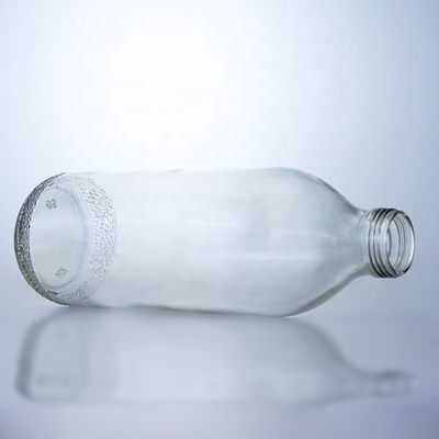 1020 ml klare Glasflaschen mit Schraubkappe und einzigartiger Form