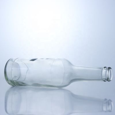 Flint Glass 276 ml Brandy Vodka Tequila Glasflasche mit Korken für Körpermaterial Glas