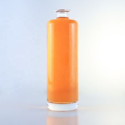 750 ml einzigartige runde Flint-Glasflasche mit individuellem Logo und Korken