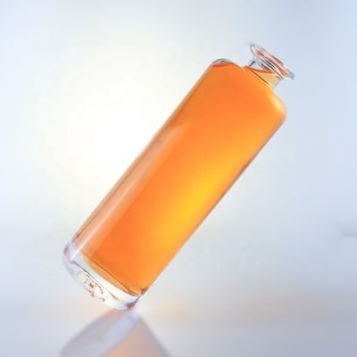 750 ml einzigartige runde Flint-Glasflasche mit individuellem Logo und Korken