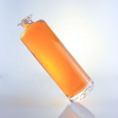 750 ml einzigartige runde Flint-Glasflasche mit individuellem Logo und Korken