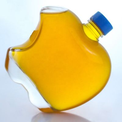 Individuelles Logo Einzigartige leere Flasche aus Glas für Gin Whisky Rum Tequila Brandy