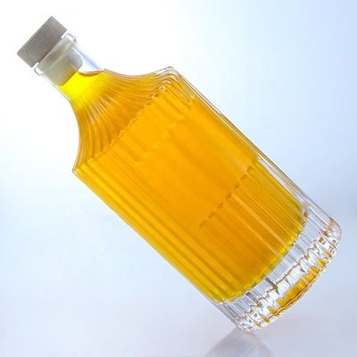 500 ml 750 ml 1000 ml transparente leere Glasflasche für Wodka Gin Rum Whisky Brandy