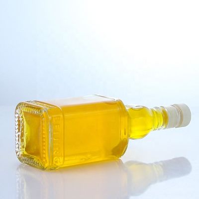 350 ml 500 ml Schraubverschluss Flint Glas Transparente Flasche für Whisky Wodka Champagner Tequila Gin Rum