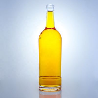 Glaskragen rund geformte leere Glasflaschen 750 ml für Tequila Brandy Rum Gin Whisky