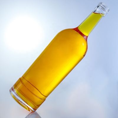 Glaskragen rund geformte leere Glasflaschen 750 ml für Tequila Brandy Rum Gin Whisky
