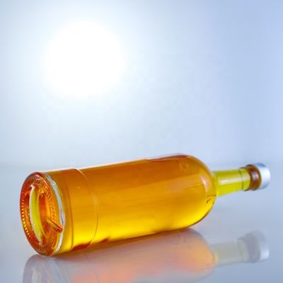 Glaskragen rund geformte leere Glasflaschen 750 ml für Tequila Brandy Rum Gin Whisky