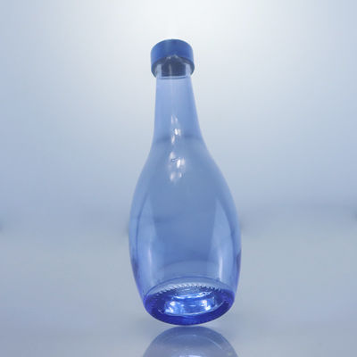 Glashalsband Einzigartiges Design 2022 Leere blaue klare Flasche für Gin Whisky Rum Tequila Brandy