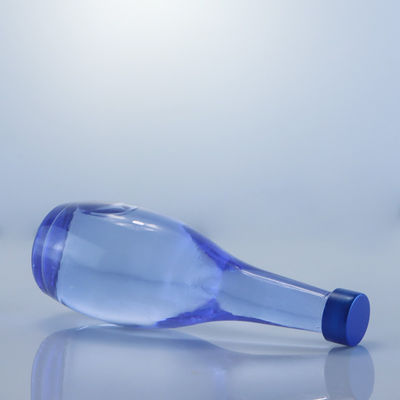Glashalsband Einzigartiges Design 2022 Leere blaue klare Flasche für Gin Whisky Rum Tequila Brandy