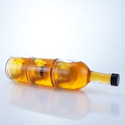 Elegante 500 ml 750 ml 1000 ml Flint Glas Spirituosenflasche für Whisky Wodka Champagner Tequila