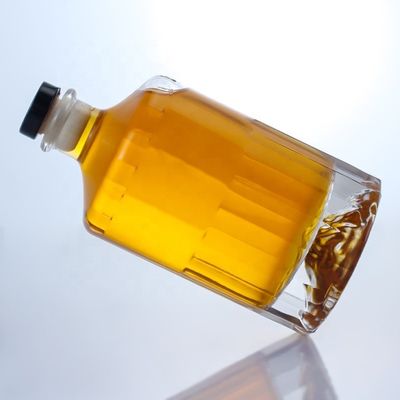 500 ml 700 ml 750 ml Flint Glass Spirit Gin Whisky Wodka Brandy Liquor Flasche mit Kork